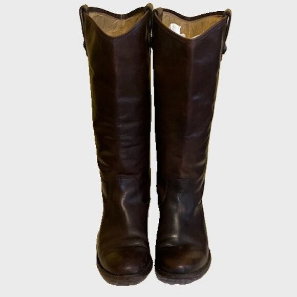 Melissa Button Dark Brown Leather riding boots (8.5 B US) - Picture 7 of 11